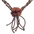 'Brown Rain forest Flower' Choker Necklace (Thailand)