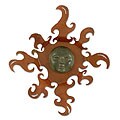 'Sumptuous Sun' Iron and Ceramic Wall Adornment (Mexico)