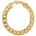 14k Yellow Gold Overlay 8-inch Cuban Bracelet 10mm