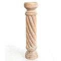 Large Wood Swirls White Finish Candle Holder