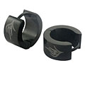 Stainless Steel Hoop Earrings with Tribal Design