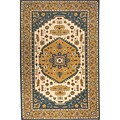 Hand-finished Teal Persian Garden Wool Rug (8' x 10')