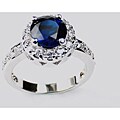 14k White Gold Overlay Solitaire Ring
