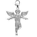 14k Gold 1/10ct TDW Diamond Angel Boy Charm