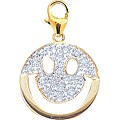 14k Gold 1/10 ct TDW Diamond Smiley Face Charm (H-I-J, I2)