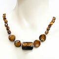DaVonna Sterling Silver Tiger's Eye Necklace