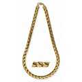 14k Yellow Gold Overlay 24-inch Pharaoh Chain