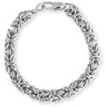 14k White Gold Overlay Byzantine Bracelet