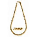 14k Yellow Gold Overlay 20-inch Byzantine Chain