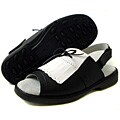 Sandbaggers Kiltie II Women's White on Black Shoes
