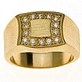 14k Yellow Gold Overlay Men's Signet Ring