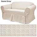 Basket Creme Loveseat Slipcover