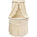 Elite Oval Baby Bassinet with Ecru Bedding
