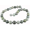 14k Gold Graduated Black Tahitian Pearl Necklace (14-16.5 mm)
