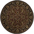 Hand-tufted Classics Black Wool Rug (8' Round)