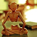 'Man Levitates' Wood Statuette (Indonesia)