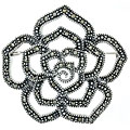 Sterling Silver Marcasite Flower Pin