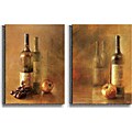 Fletcher Crossman 'Sunset Wine' 2-piece Unframed Canvas Set