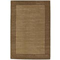Hand-tufted Tan Carving Wool Rug (8' x 10'6)