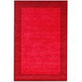 Hand-tufted Red Carving Wool Rug (8' x 10'6)