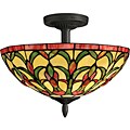 Tiffany-style Semi-flush Ceiling Fixture
