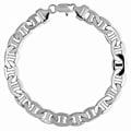 14k White Gold Overlay 9-inch Gucci-style Bracelet 8mm