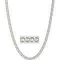 14k White Gold Overlay 24-inch Gucci-style Necklace 6mm