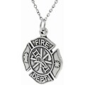 Sterling Silver Fire Dept Symbol Necklace