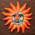 Ceramic 'Orange Sun' Mask (Mexico)
