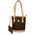 Rioni Signature Brown Shoulder Bucket Handbag