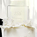 25th Wedding Anniversary Cake Topper