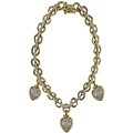 Gold over Sterling Silver Heart Charm Necklace