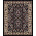 Traditional Black Sarouk Rug (2'7 x 4'1 Oval)