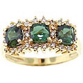 Michael Valitutti 18k Gold Tourmaline and 1/4ct TDW Diamond Ring