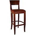 Biedermier Brown Seat Medium Oak Barstool