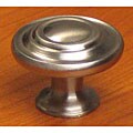 Decorite Three Ring Satin Nickel Cabinet Knob
