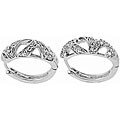 Tressa Sterling Silver Cubic Zirconia Hugger Earrings