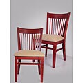 Metro Mahogany Hyatt Tan Side Chair (Set of 2)