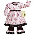 JoJo Designs Pink Paris Poodle/ Polka Dot Outfit