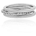 Icz Stonez Sterling Silver Cubic Zirconia Stackable Rings