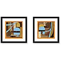 Sean Jacobs 'Blue Velvet Skies' 2-piece Framed Art Set