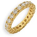 14k Gold Overlay Cubic Zirconia Eternity Band