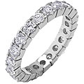 Gold Overlay Stackable Cubic Zirconia Eternity Band