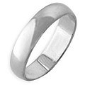 14k White Gold Overlay Classic Band