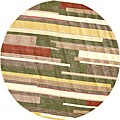 Tufted Ackworth Olive/ Gold Area Rug (7'10 Round)