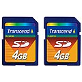 Transcend 4GB SD Memory Card (Case of 2)