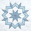 Stamped White Kaleidoscope Quilt Blocks (Set of 6)