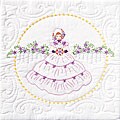 Stamped White Quilt Blocks (Set of 6)