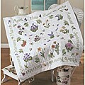 Donna Dewberry 'Year Of Flowers' Stamped Cross Stitch Quilt Top Kit