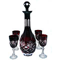 Handcrafted 5-piece Decanter/ Wine Glass Gift Set